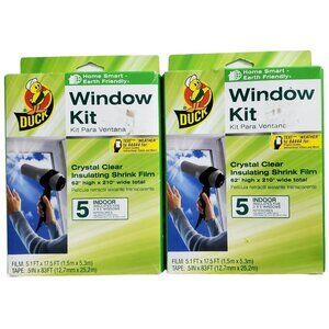 New Shrink Film Insulation Kits Winter Wrap 5 Windows 62"x 210" Duck 2 Boxes